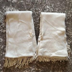 NWT (2) BARNES & NOBLE frindged scarves